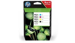 HP 953XL (Yield: 2,000 Pages Black/Yield: 1,600 Pages Colour) High Yield Black/Cyan/Magenta/Yellow Original Ink Cartridges