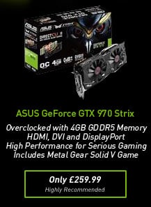 ASUS NVIDIA GeForce GTX 970 Strix 4GB Card