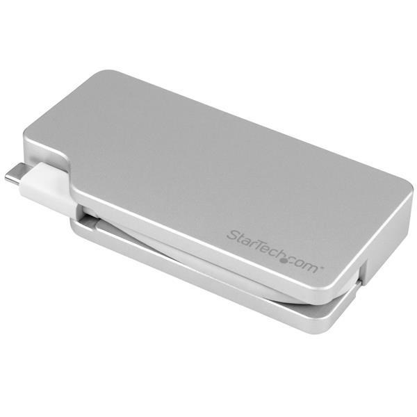 Photos - Laptop Cooler Startech.com Aluminum Travel A/V Adaptor: 4-in-1 USB-C to VGA, DVI, CDPVGD 