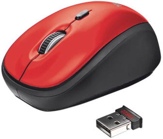 trust yvi wireless mouse red