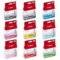 Canon PGI-9 Ink Cartridges - Photo Black, Cyan, Magenta, Yellow, Grey