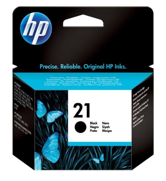 HP 21 Black Inkjet Print Cartridge (Yield 190 Pages)