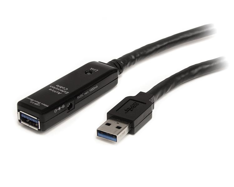 StarTech.com (5m) USB 3.0 Active Extension Cable - M/F - USB3AAEXT5M ...