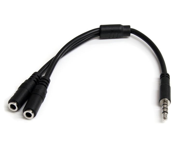 Photos - Cable (video, audio, USB) Startech.com 3.5mm 4-pin to 2 x 3-pin 3.5mm Headset Adaptor - M/F MUYHSMFF 
