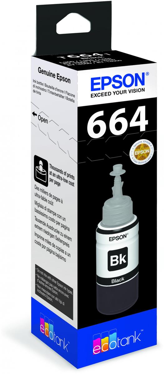 Epson T6641 (Yield: 4,000 Pages) Black Ink Bottle - C13T664140 | CCL ...