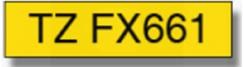 Brother P-touch TZe-FX661 (36mm x 8m) Black On Yellow Flexi Laminated