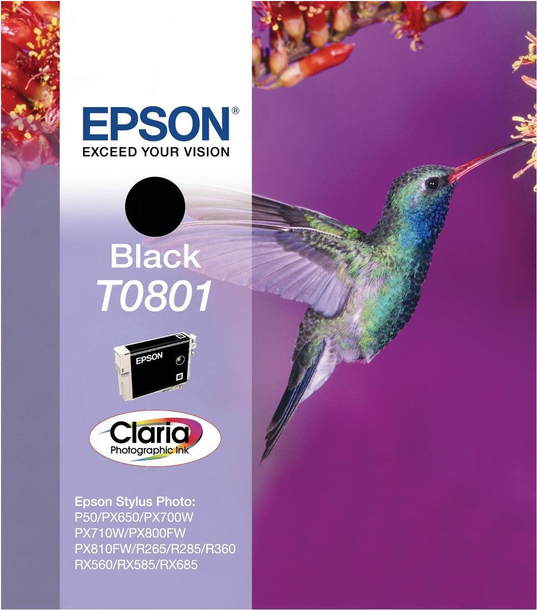 Epson Hummingbird T0801 (Yield: 300 Pages) Black Ink Cartridge