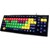 Accuratus Monster2 Lower Case Mixed Colour USB Learning Keyboard with Extra Large Keys and 2 Port USB 2.0 Hub