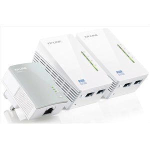 TP-Link AV500 TL-WPA4220T 300Mbps Powerline Universal WiFi Range Extender with 2 Ethernet Ports (Network Kit)