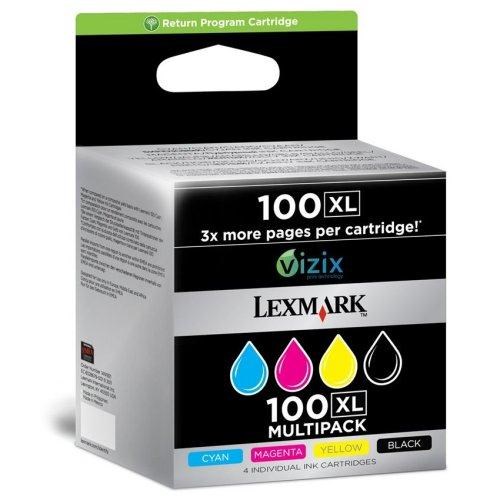 Lexmark 100XL Ink Cartridges High Yield (Black and Tri-colour) Return ...