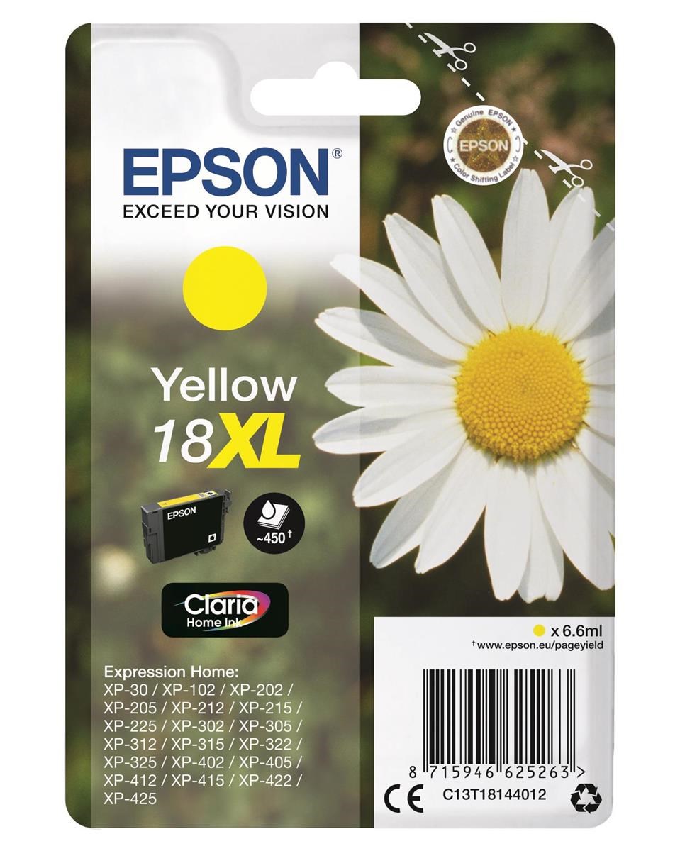 Photos - Ink & Toner Cartridge Epson Daisy 18XL Series T1814 Yellow Ink Cartridge  C13T1 (Yield 450 Pages)