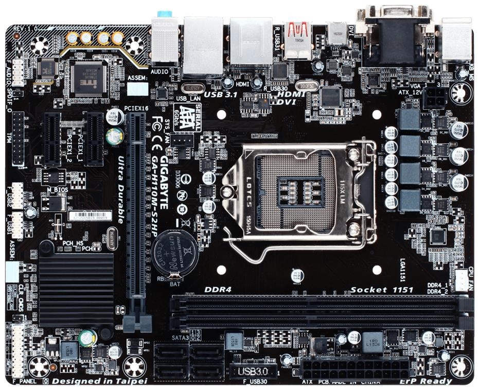 Gigabyte H110M-S2HP Intel Socket 1151 Motherboard - GA-H110M-S2HP | CCL ...