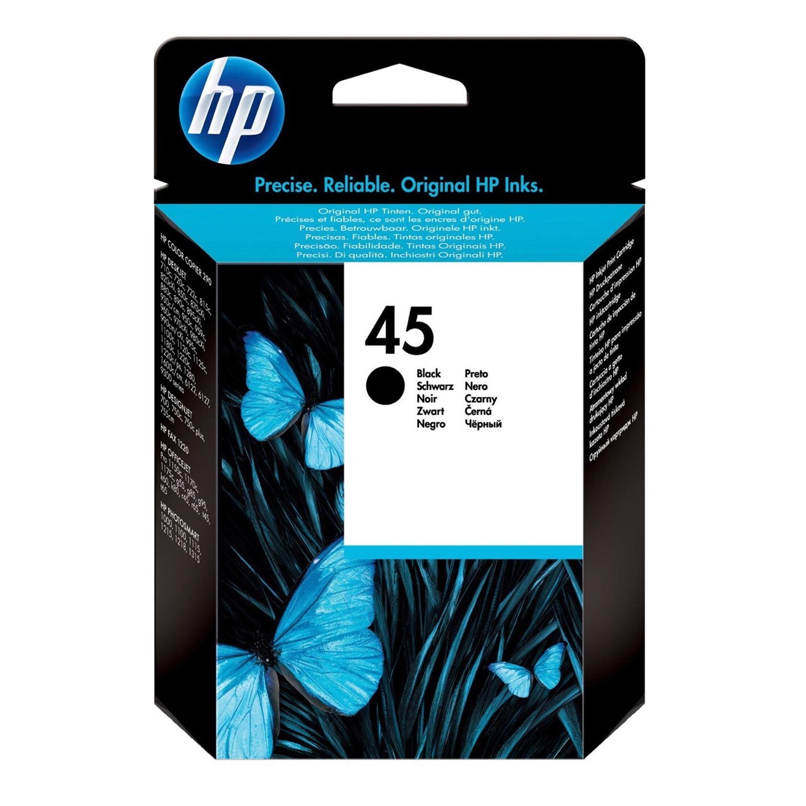 HP 45 Large Black InkJet Print Cartridge (Yield 930 Pages) Blister ...