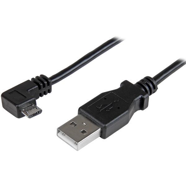 Photos - Cable (video, audio, USB) Startech.com  Micro-USB Charge-and-Sync Cable M/M - Right-Angle USBAUB50CMRA (0.5m)