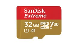 SanDisk Extreme (32GB) MicroSDHC UHS-I U3 Card with Adaptor