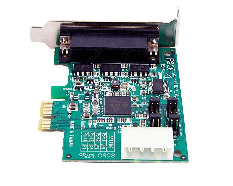 StarTech.com 4 Port Low Profile Native RS232 PCI Express Serial Card ...