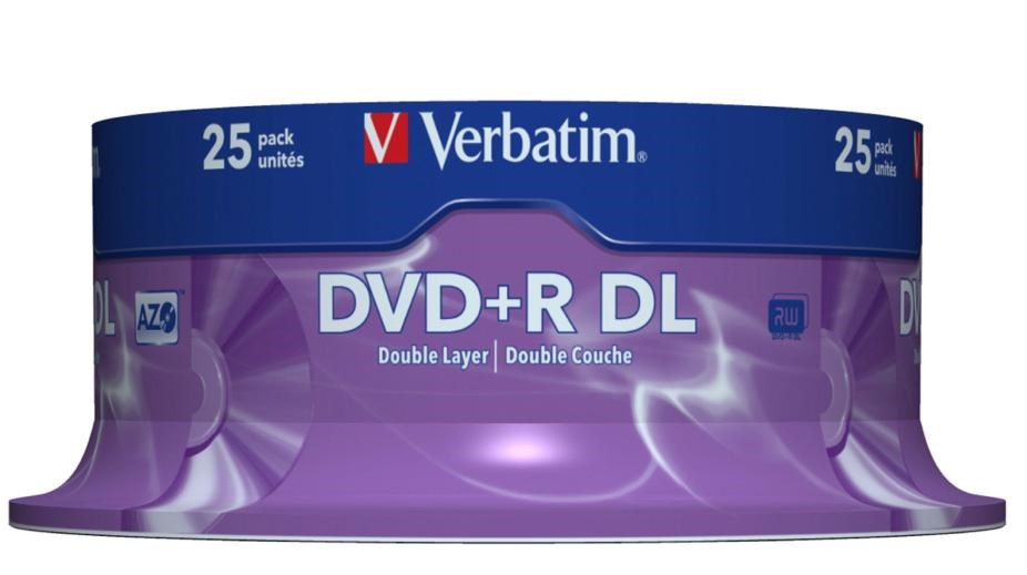 Photos - Optical Storage Verbatim DVD+R 8x DL Matt Silver 25pk 43757 
