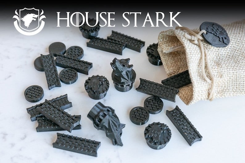 3D Print Game of Thrones Themed House Stark for Settlers of Catan