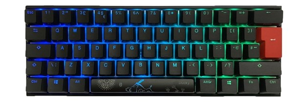 Ducky One 60 Mechanical Keyboard Black and Blue Aesthetic