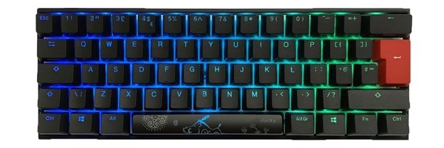 Ducky One 60 Mechanical Keyboard Black and Blue Aesthetic