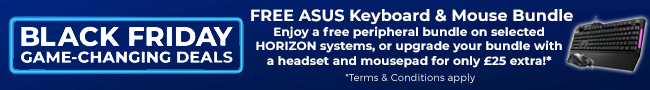 Black Friday FREE ASUS Keyboard and Mouse On Horizon Customised PCs