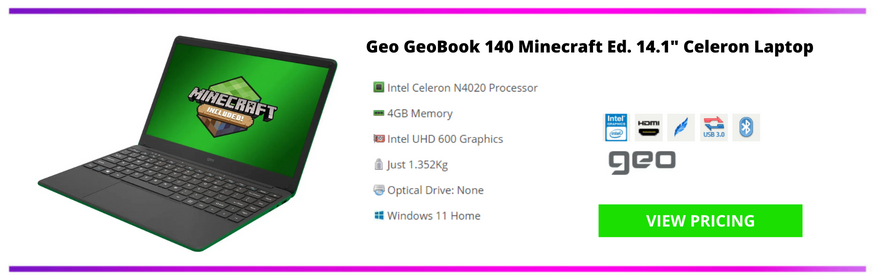 Minecraft laptop - GeoBook 140