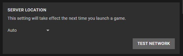 Server Location Test Connection