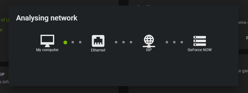 Testing Connection GeForce Now