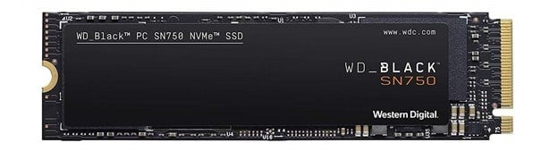 WD Black SN750 SSD storage