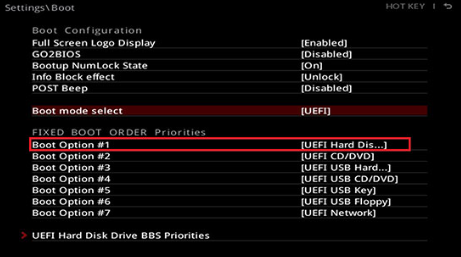 MSI boot Sequence