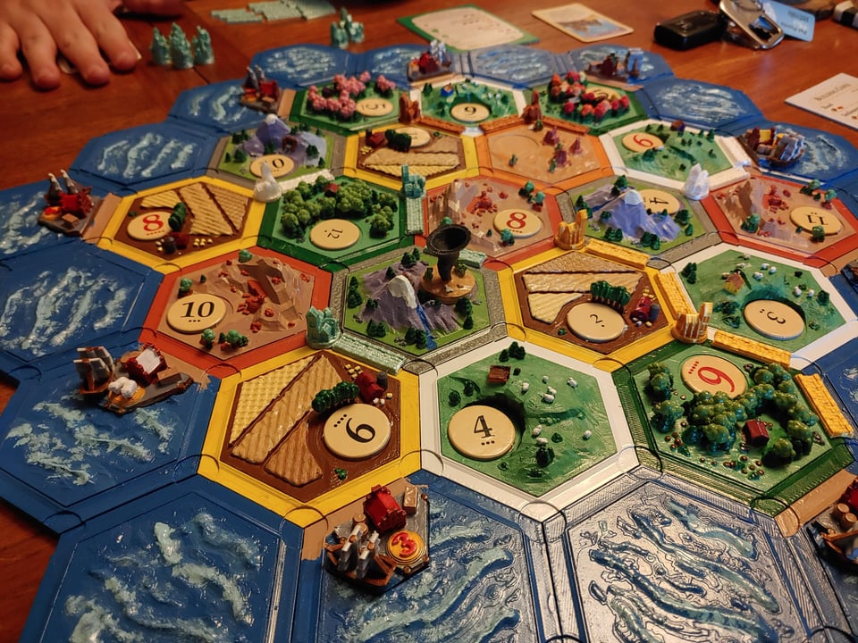 Giraffe_Truther 3D printed Catan board)