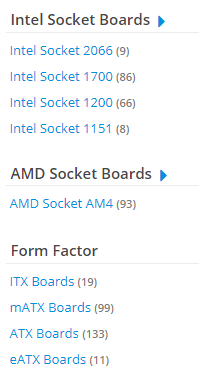 Choosing a motherboard
