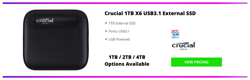 Crucial 1TB X6 USB 3.1