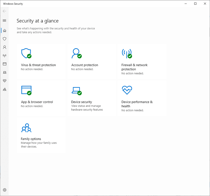 Windows Defender Screenshot