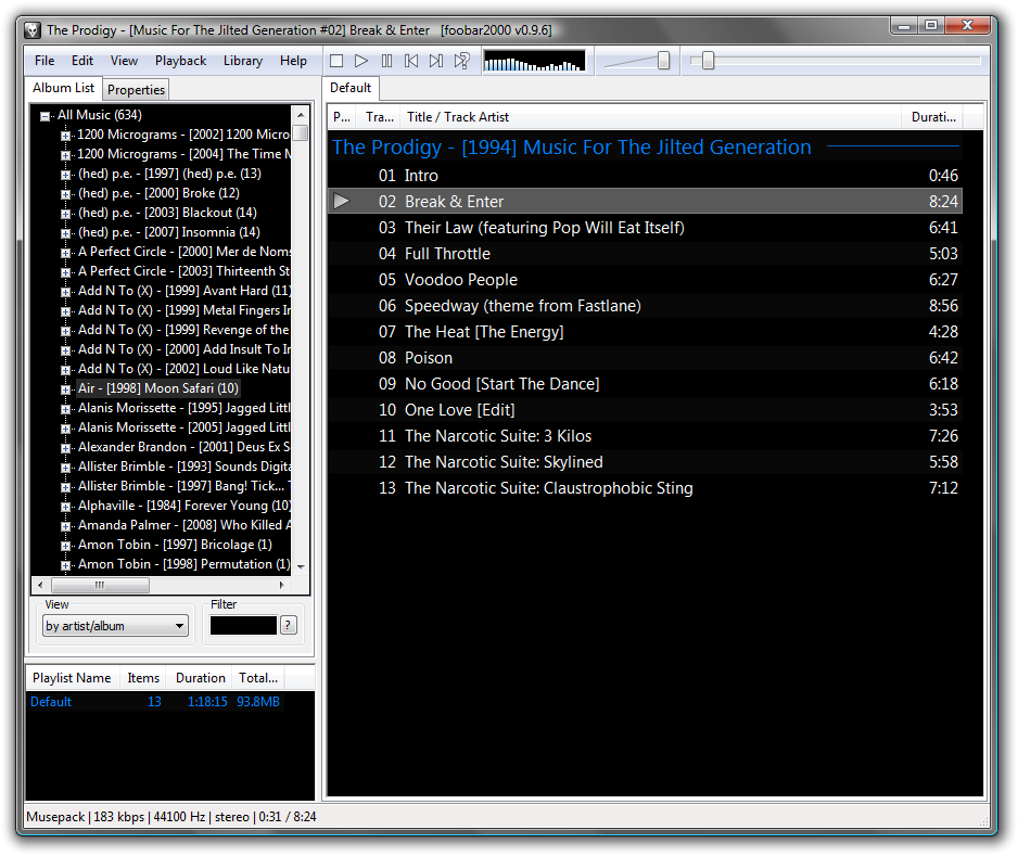 Foobar2000 Audio Player and Archive Software