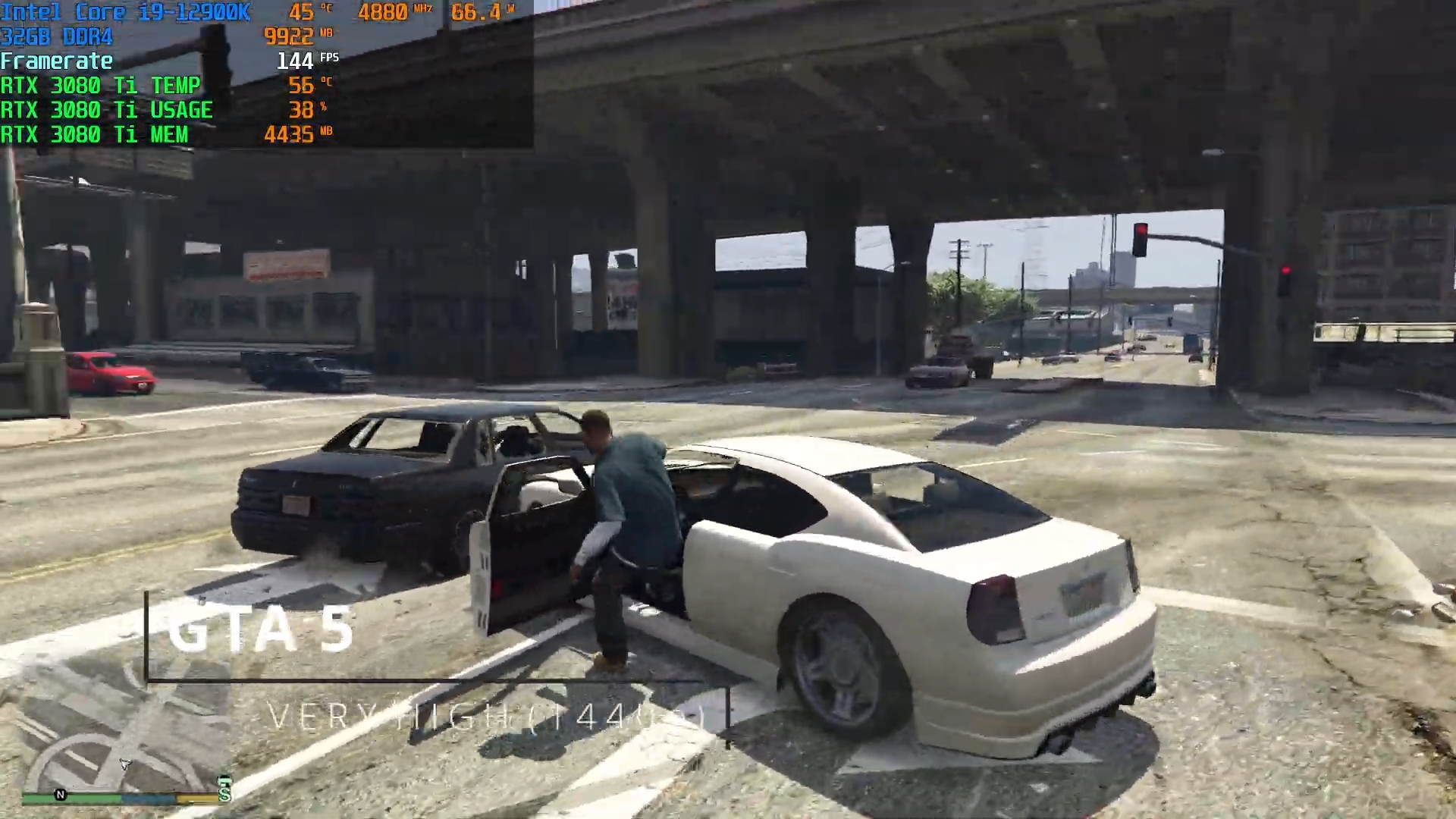 GTA 5 1440p Core i9 12900K RTX 3080 Ti