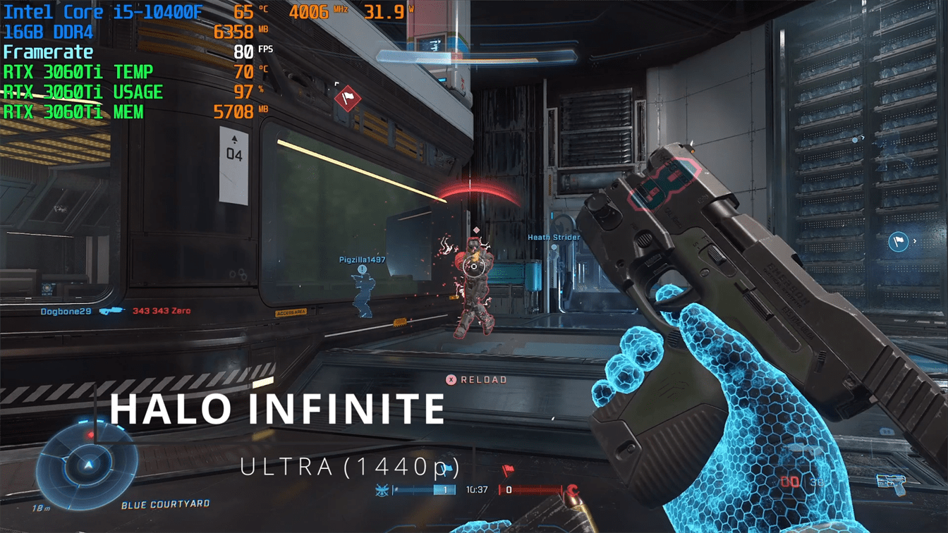 Halo Infinite 1440p Ultra RTX 3060 Ti Benchmark