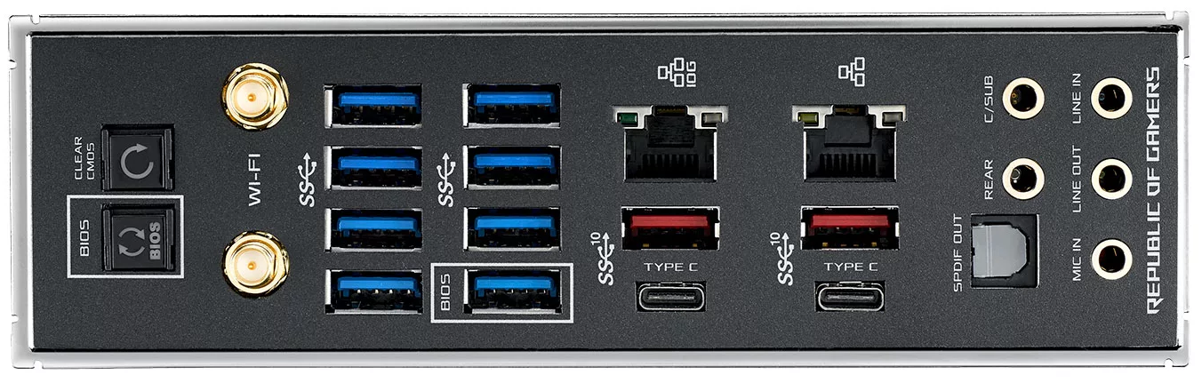 Rear panel IO ports