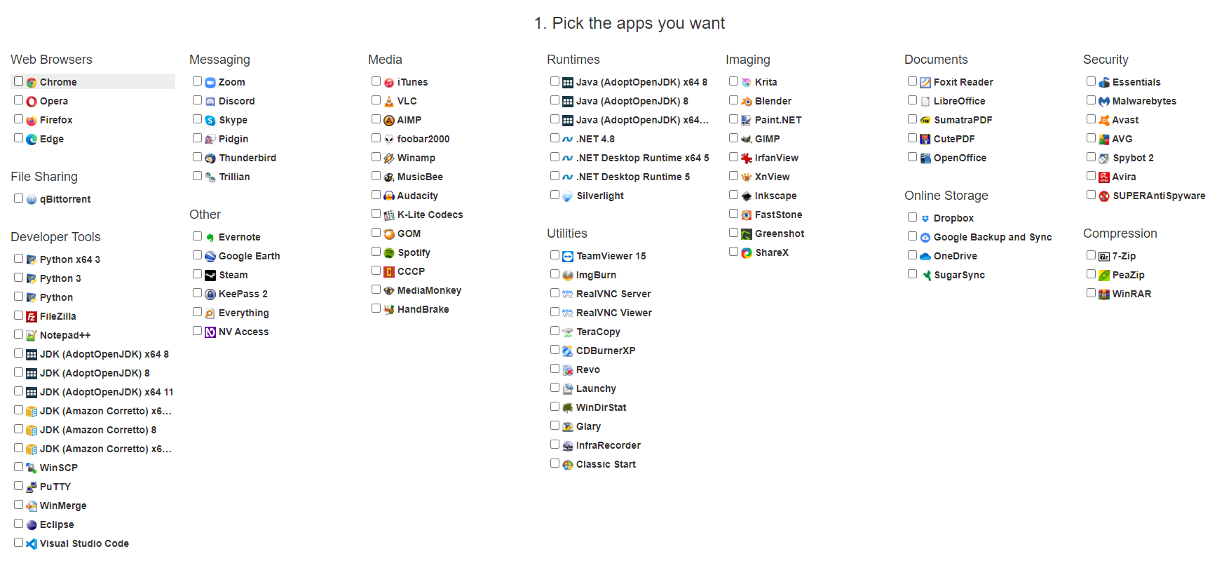 Ninite Multiple Application Installer