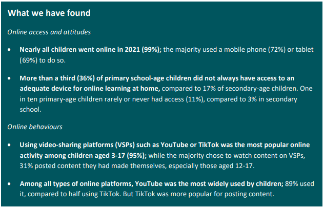 Ofcome report - 2022 - Children and online gaming