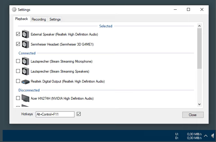 SoundSwitch PC Audio Utility