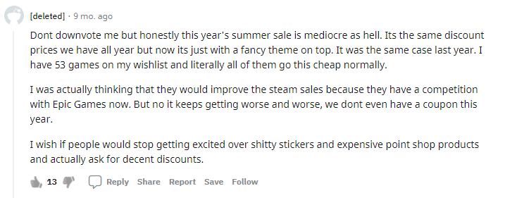 Reddit Reacts To Steam Sale