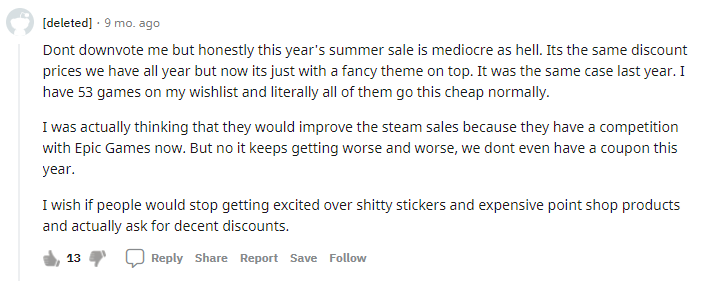 Reddit Reacts To Steam Sale