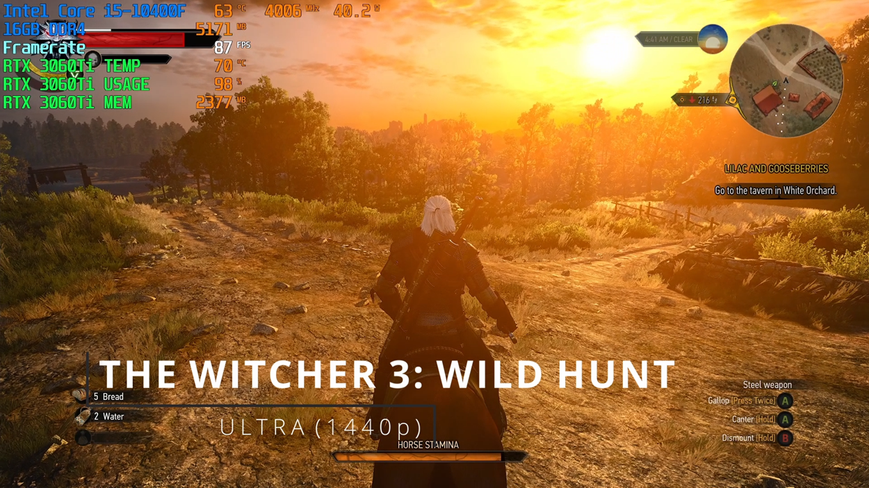 The Witcher 3 1440p Ultra RTX 3060 Ti Benchmark