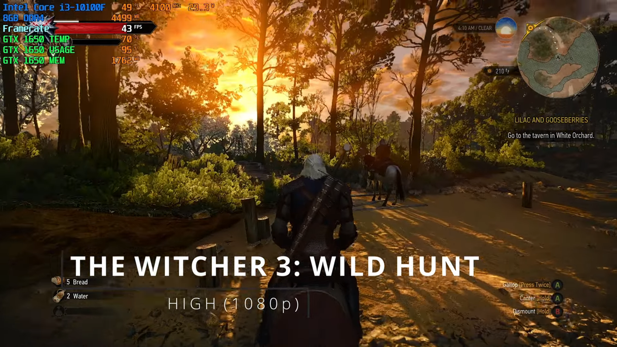 The Witcher 3: Wild Hunt - GTX 1650 Benchmark