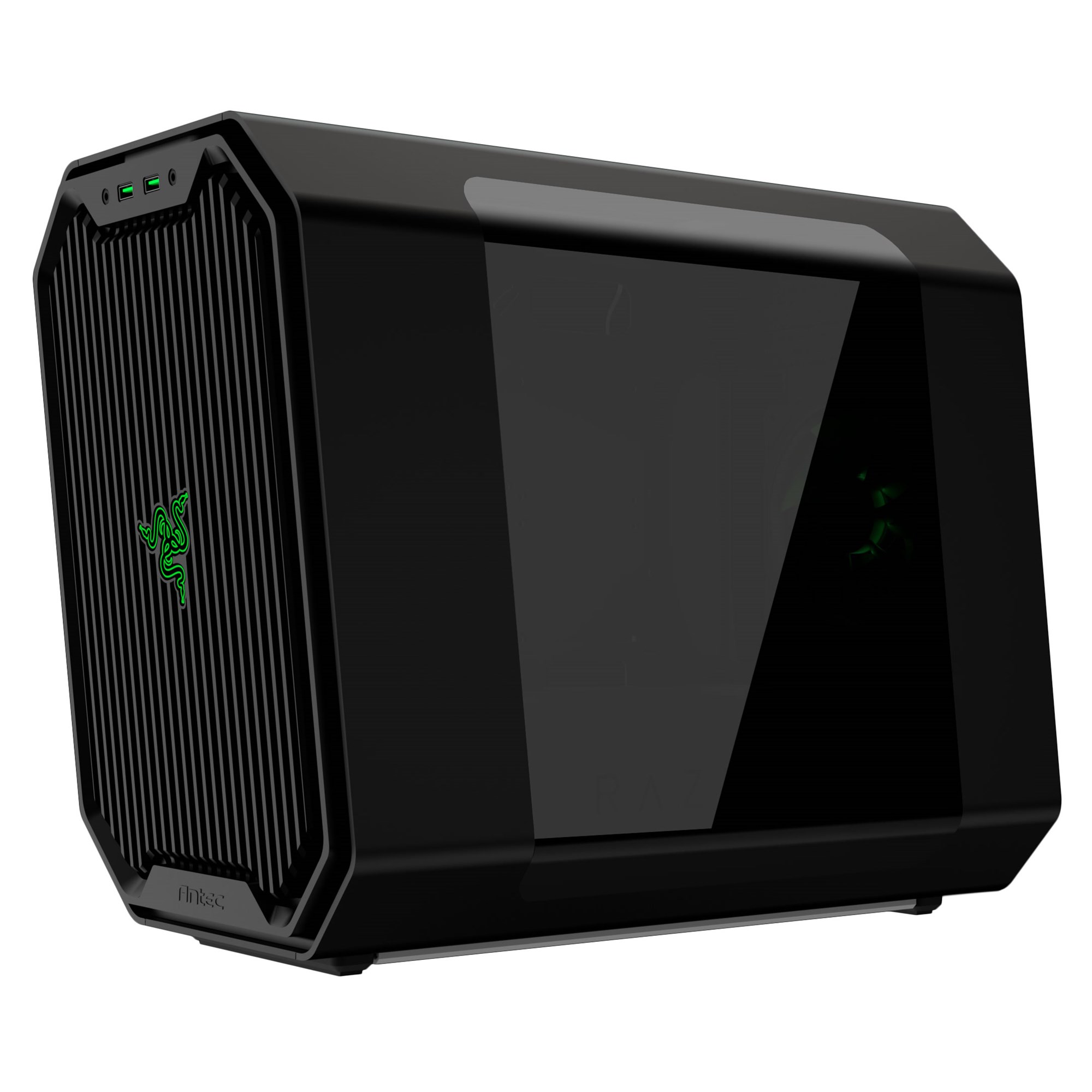 Antec Cube - Designed by Razer Gaming Case - Black - 0-761345-00168-7 ...