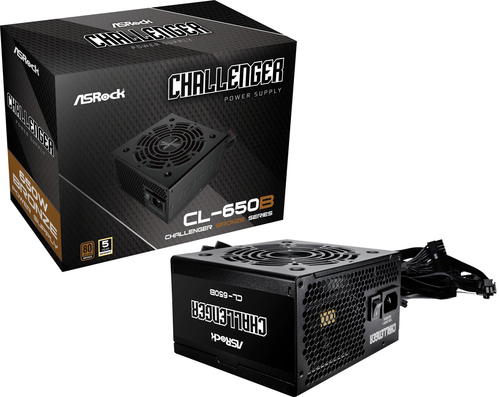 650W ASRock Challenger 650B 80 Plus Bronze PSU