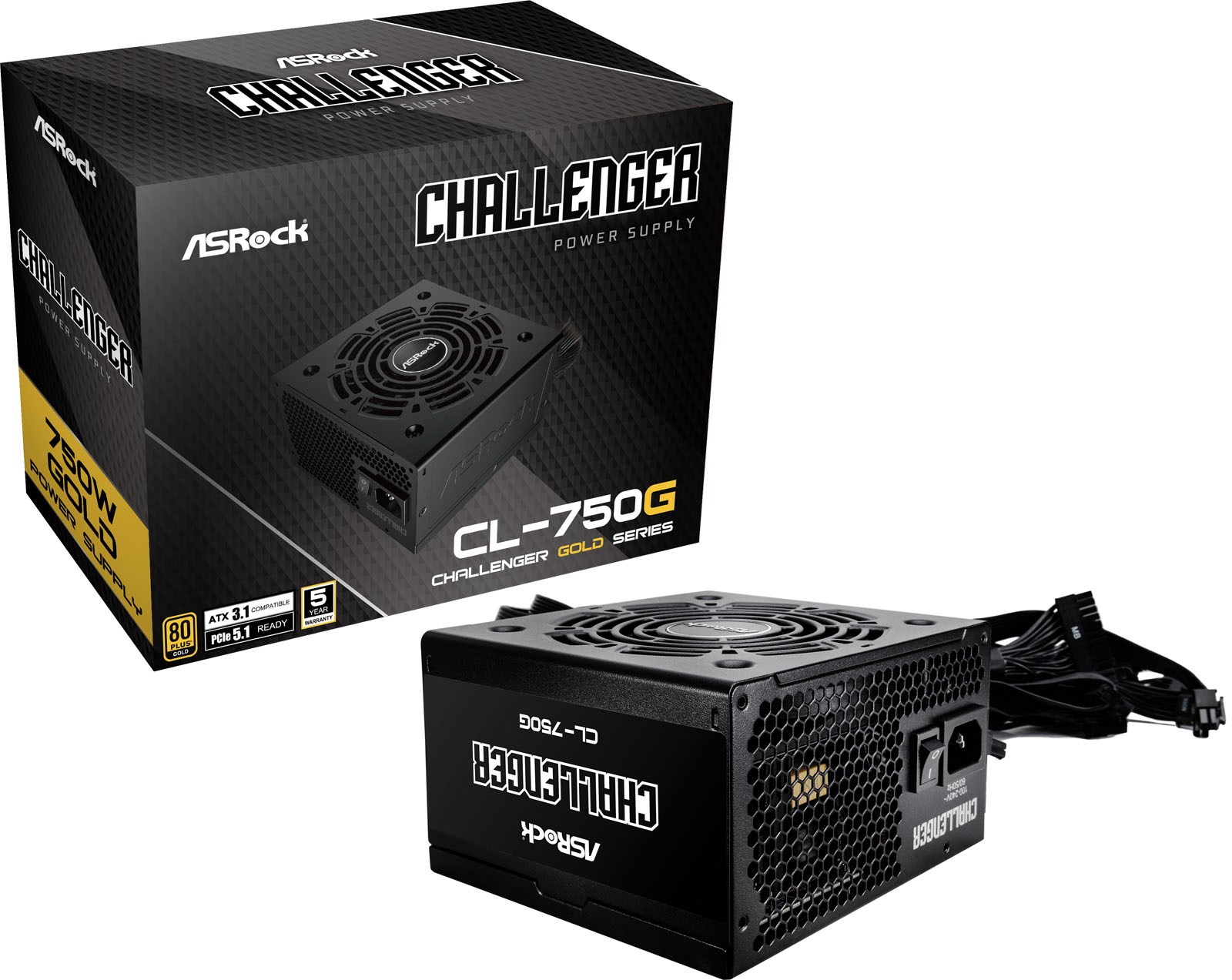 750W ASRock Challenger 750G 80 Plus Gold PSU