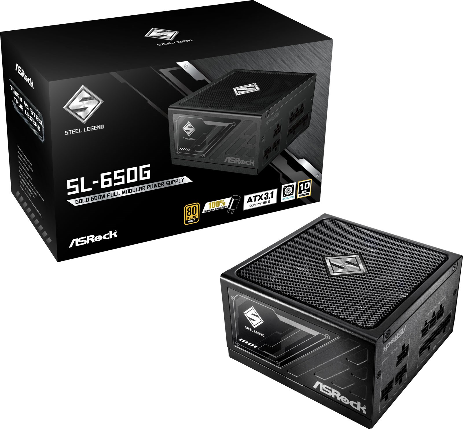 650W ASRock Steel Legend 650G Modular 80 Plus Gold PSU