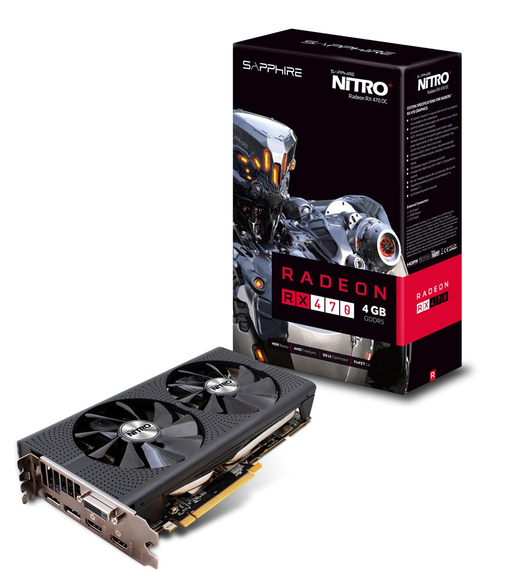 Sapphire Radeon RX 470 NITRO 4GB Graphics Card - 11256-01-20G | CCL ...